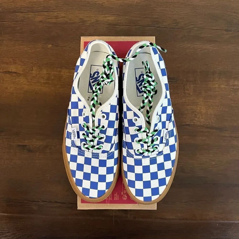 Vans Authentic Checkboard blue white men size 9.5